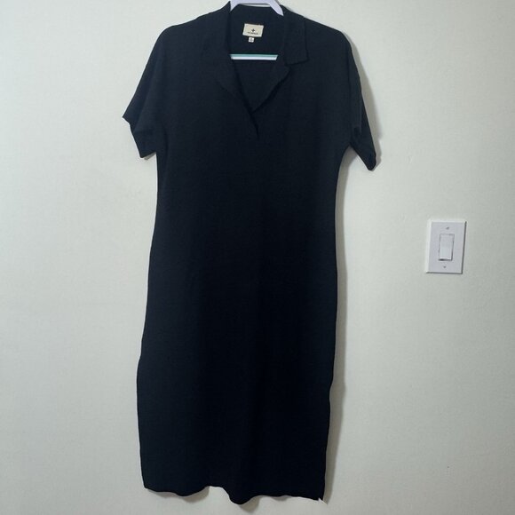 Tuckernuck Women’s Channing Polo Midi Sweater Dress Size M Oversized Collared - Picture 2 of 9